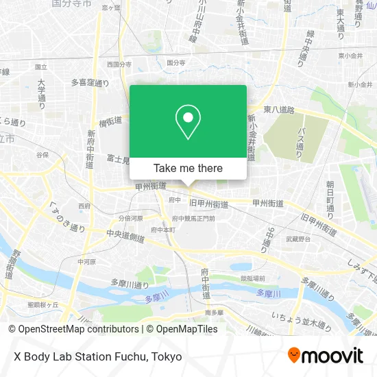 X Body Lab Station Fuchu map