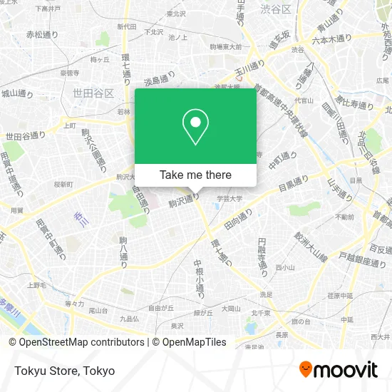 Tokyu Store map