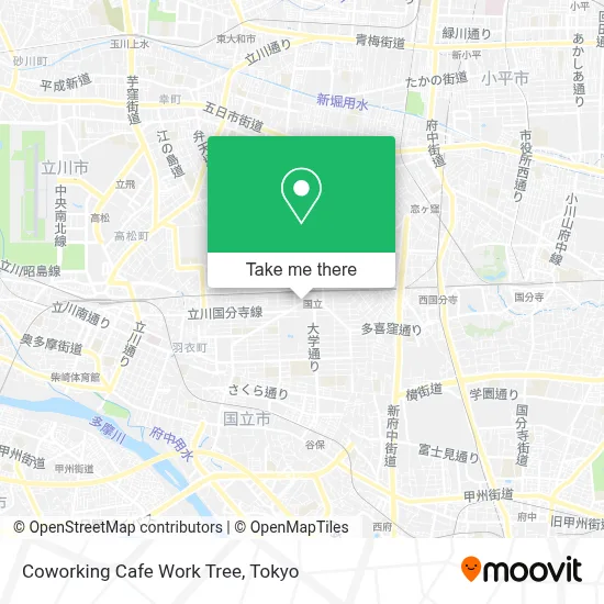 Coworking Cafe Work Tree map