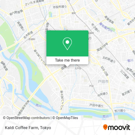 Kaldi Coffee Farm map