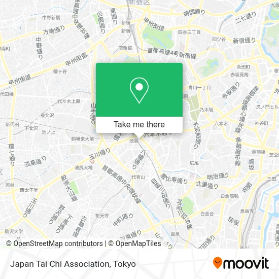 Japan Tai Chi Association map