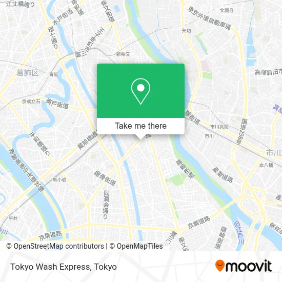 Tokyo Wash Express map