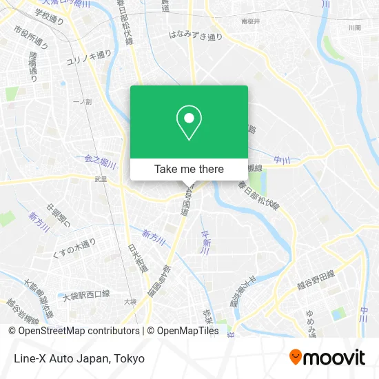 Line-X Auto Japan map