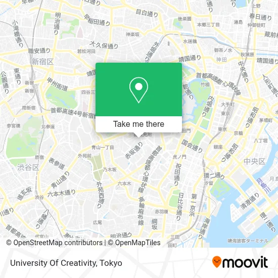 University Of Creativity map