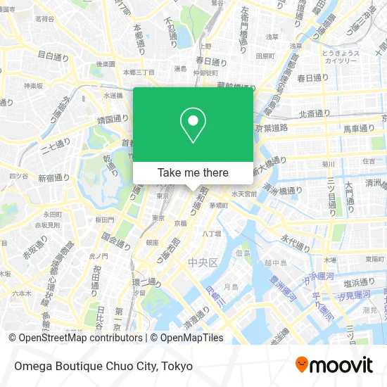 Omega Boutique Chuo City map