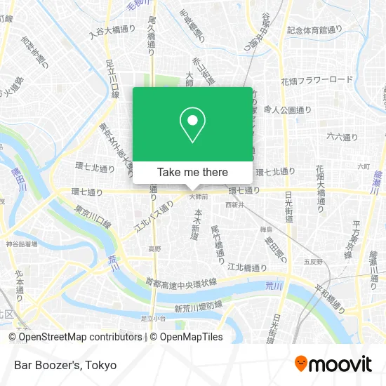 Bar Boozer's map