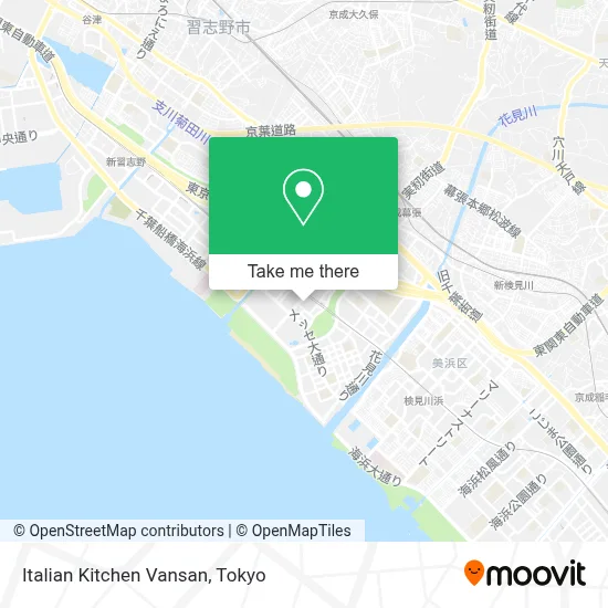 Italian Kitchen Vansan map