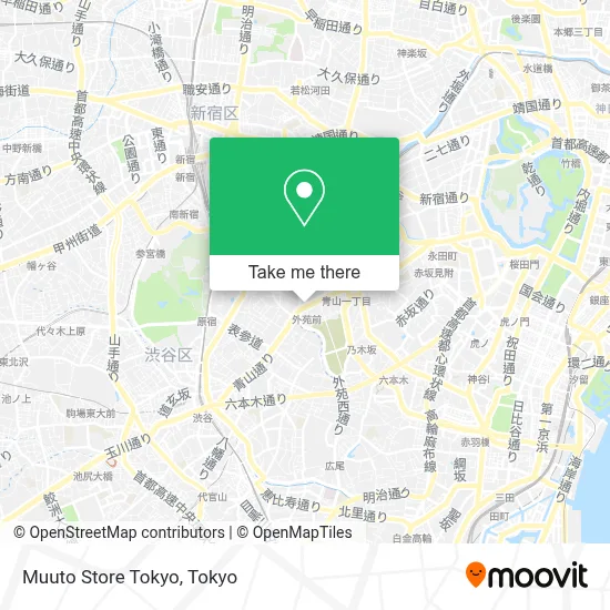 Muuto Store Tokyo map