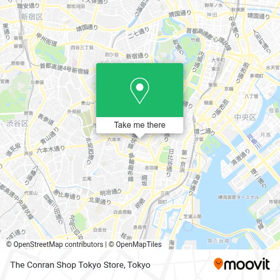 The Conran Shop Tokyo Store map