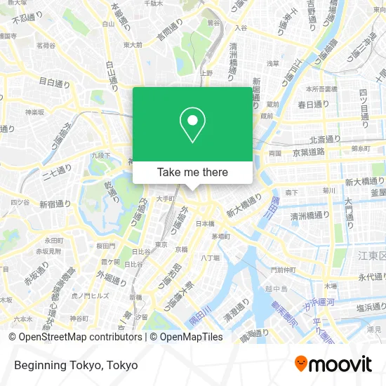 Beginning Tokyo map