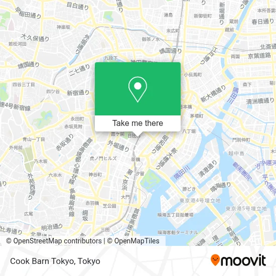 Cook Barn Tokyo map