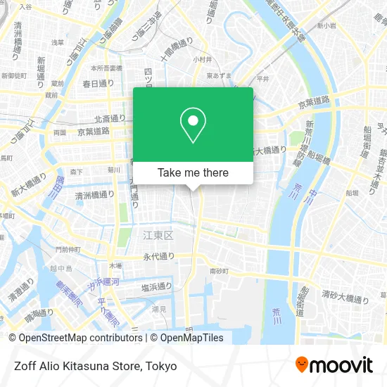 Zoff Alio Kitasuna Store map