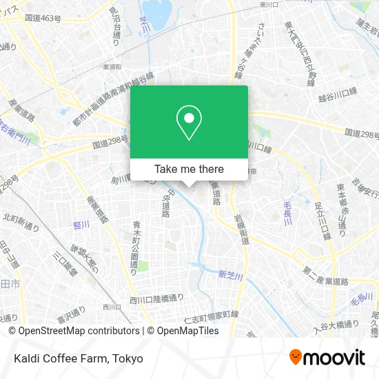 Kaldi Coffee Farm map