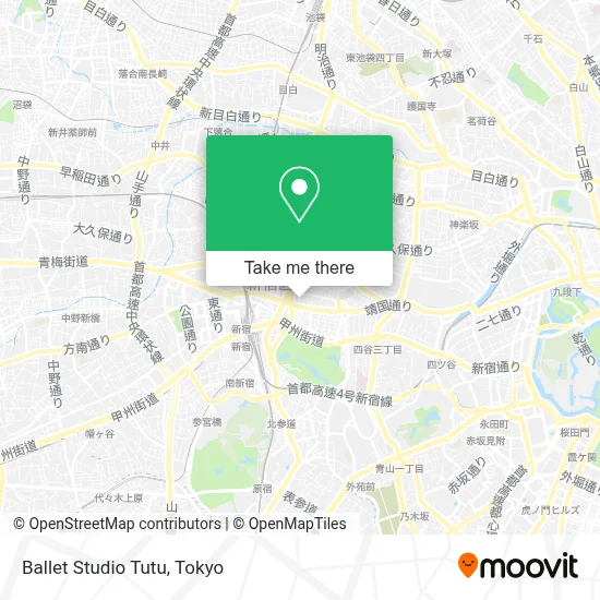 Ballet Studio Tutu map