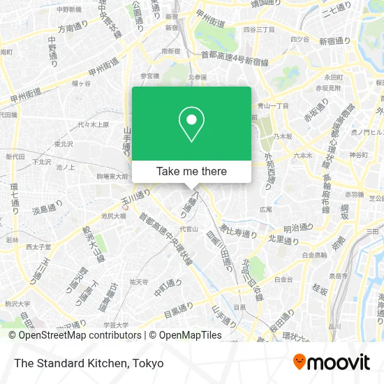 The Standard Kitchen map