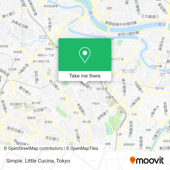 Simple. Little Cucina map