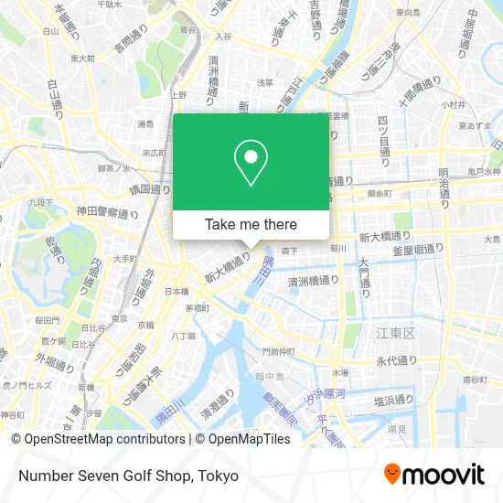 Number Seven Golf Shop map