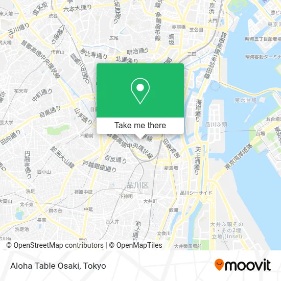 Aloha Table Osaki map