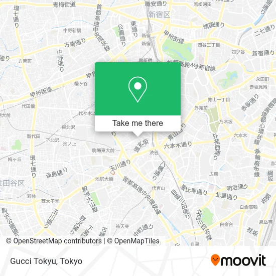 Gucci Tokyu map