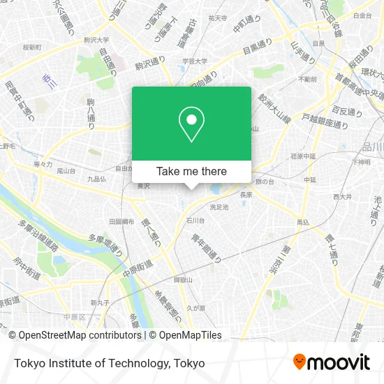 Tokyo Institute of Technology map