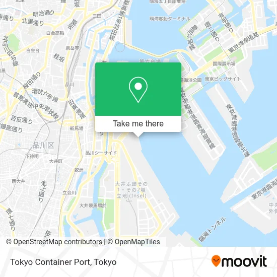 Tokyo Container Port map