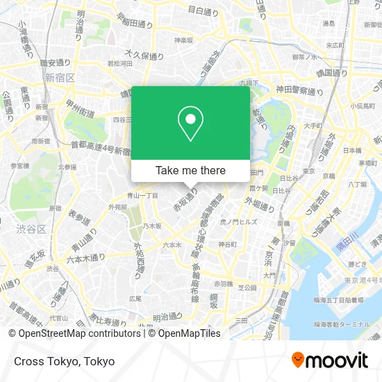 Cross Tokyo map