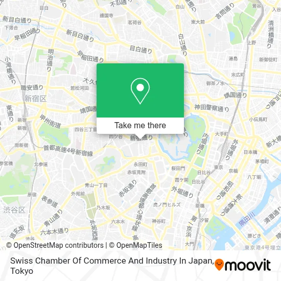 Swiss Chamber Of Commerce And Industry In Japan map