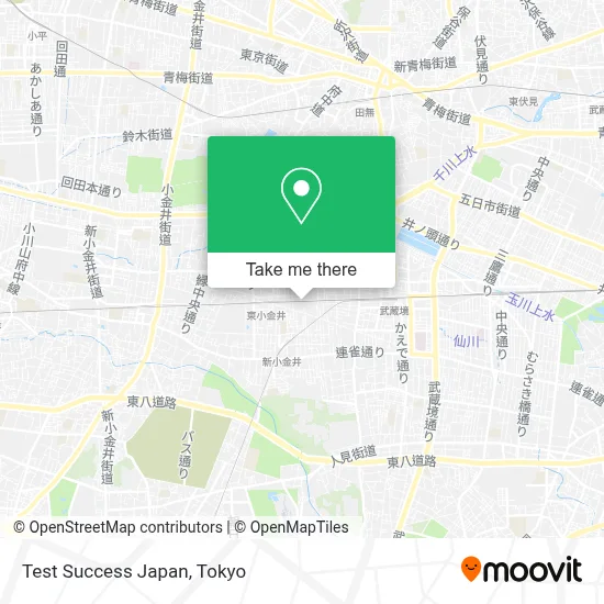 Test Success Japan map