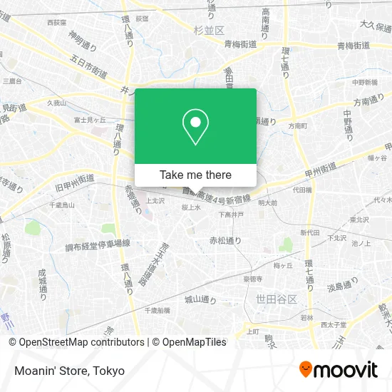 Moanin' Store map