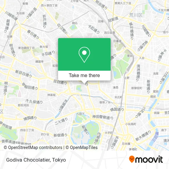 Godiva Chocolatier map