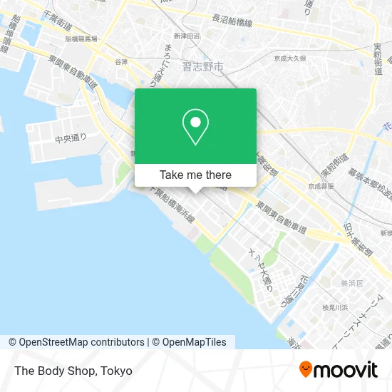 The Body Shop map