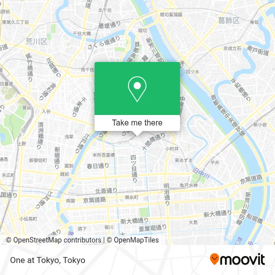 One at Tokyo map