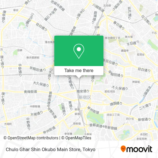 Chulo Ghar Shin Okubo Main Store map