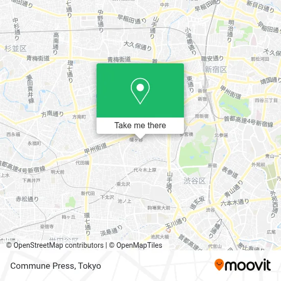 Commune Press map