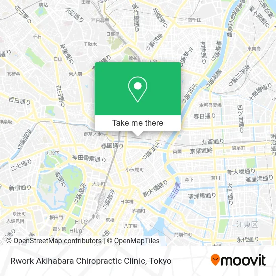 Rwork Akihabara Chiropractic Clinic map