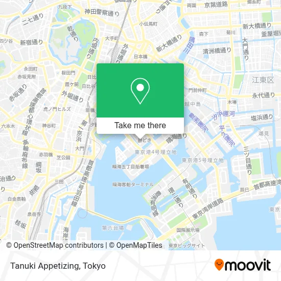 Tanuki Appetizing map