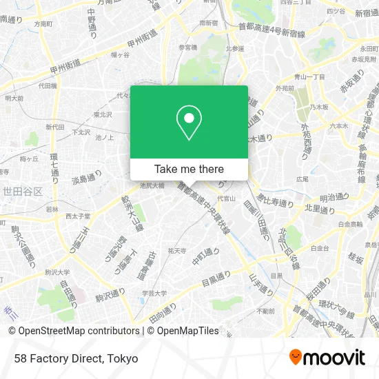 58 Factory Direct map