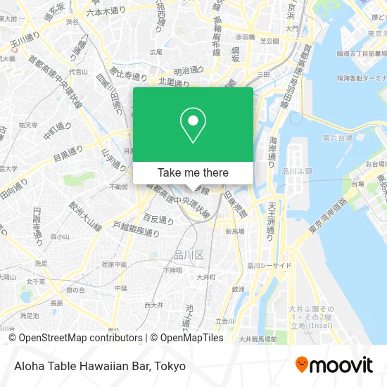 Aloha Table Hawaiian Bar map
