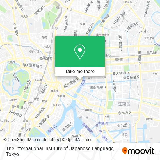 The International Institute of Japanese Language map