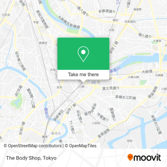 The Body Shop map