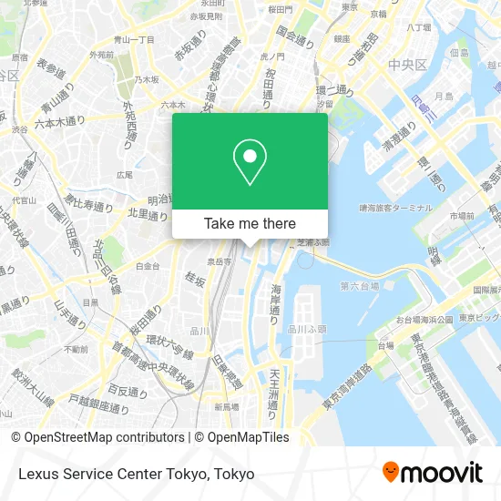 Lexus Service Center Tokyo map
