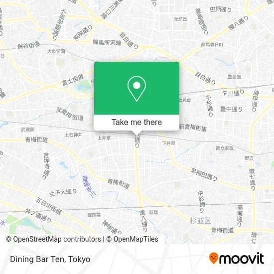 Dining Bar Ten map