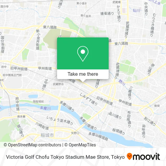 Victoria Golf Chofu Tokyo Stadium Mae Store map