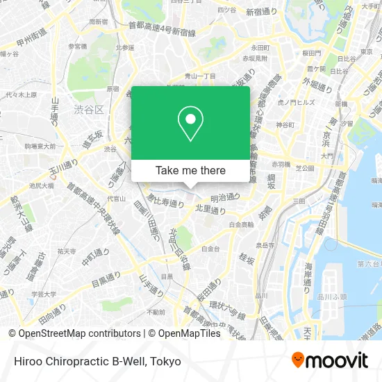 Hiroo Chiropractic B-Well map