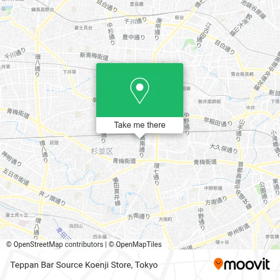 Teppan Bar Source Koenji Store map