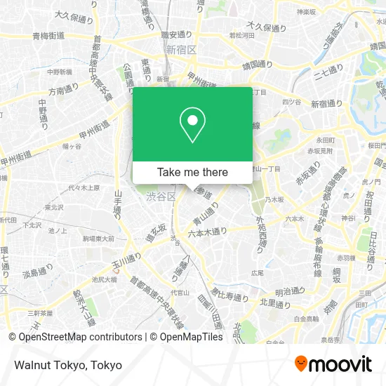 Walnut Tokyo map