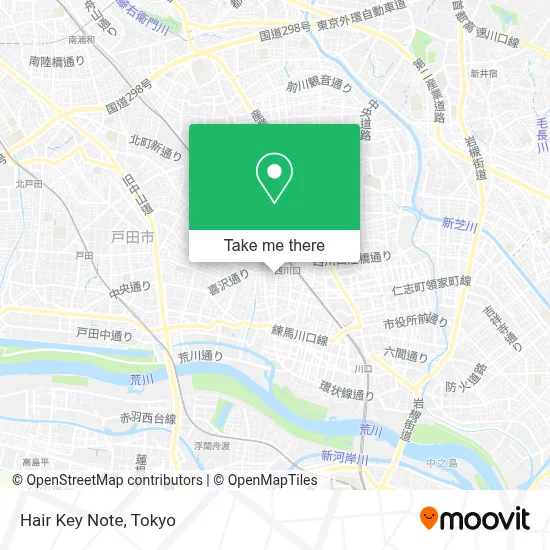 Hair Key Note map