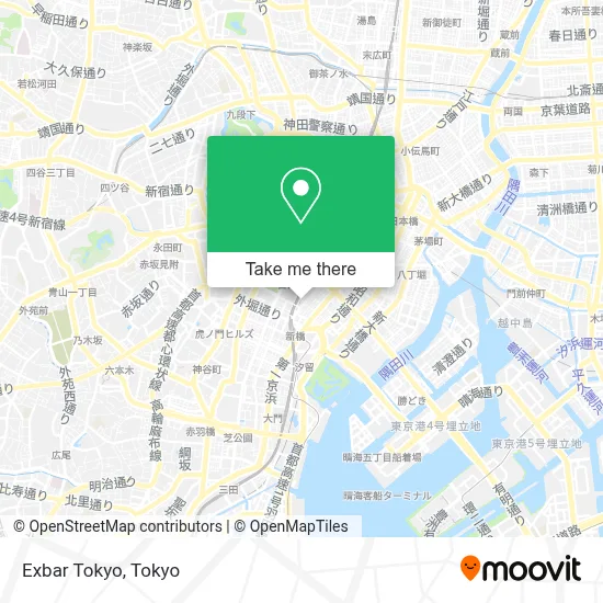 Exbar Tokyo map