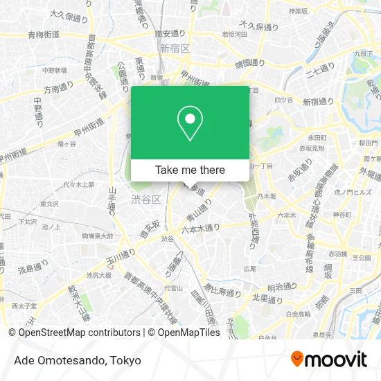 Ade Omotesando map