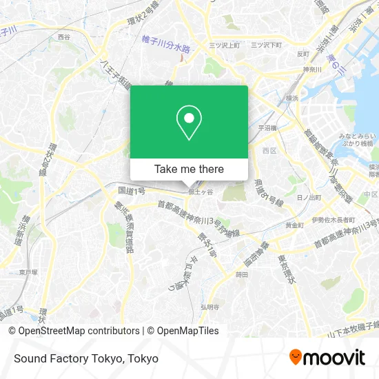 Sound Factory Tokyo map
